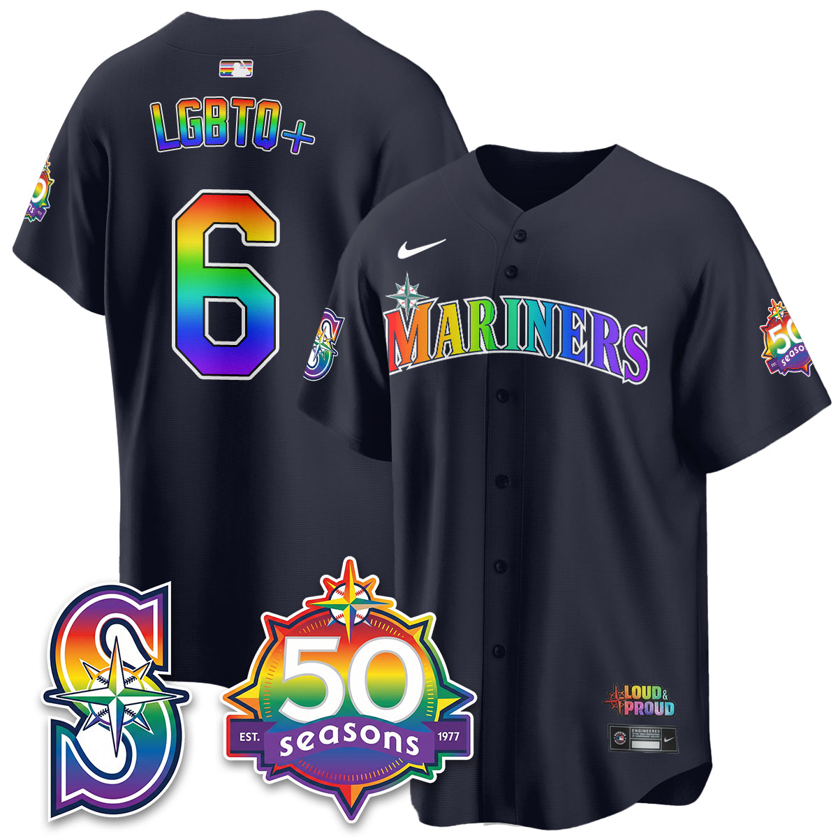 SEA Happy Pride Month Vapor Jersey - Stitched-DTD