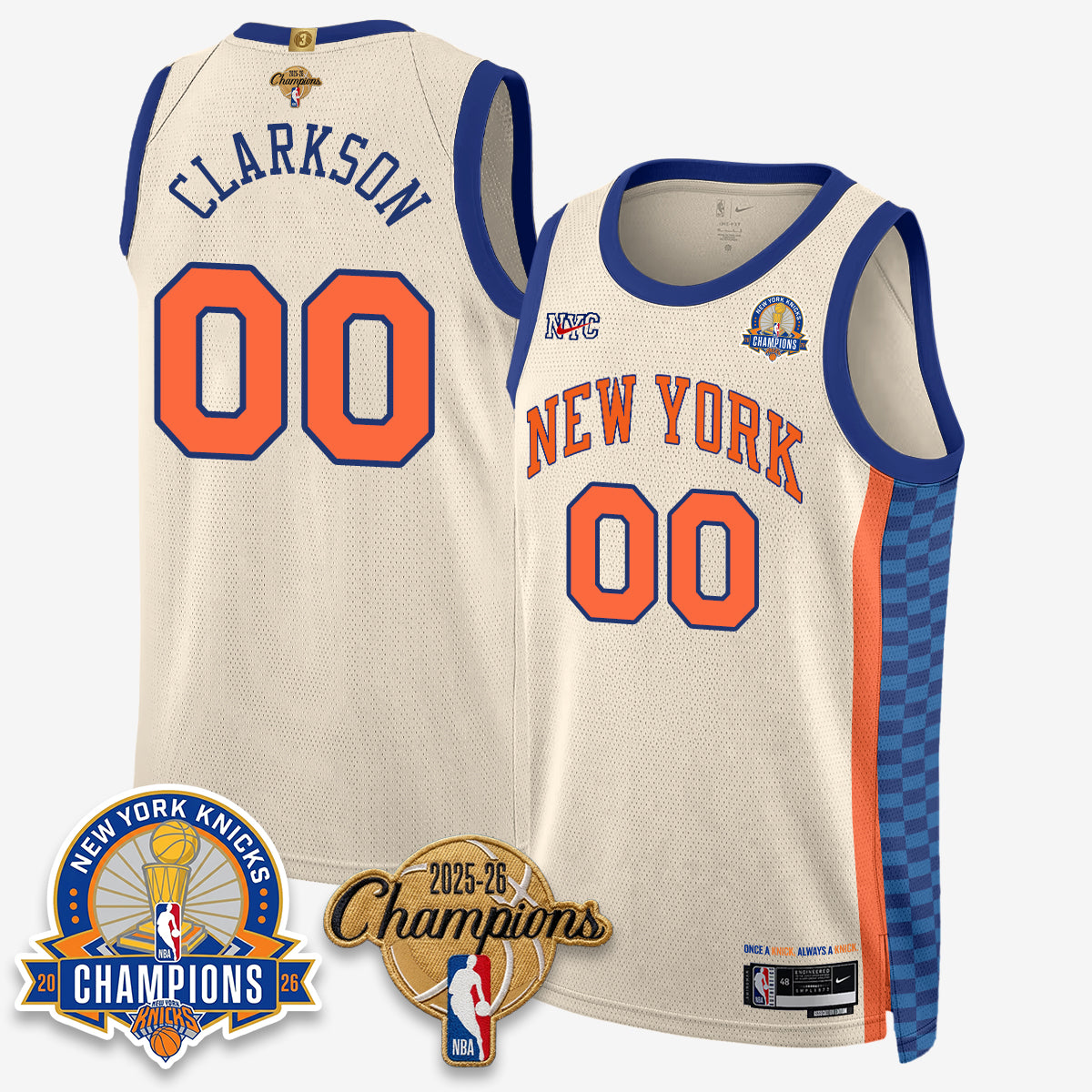 NYK 2026 Basketball Champions Special Edition Vapor Jersey V2- Stitched-DTD