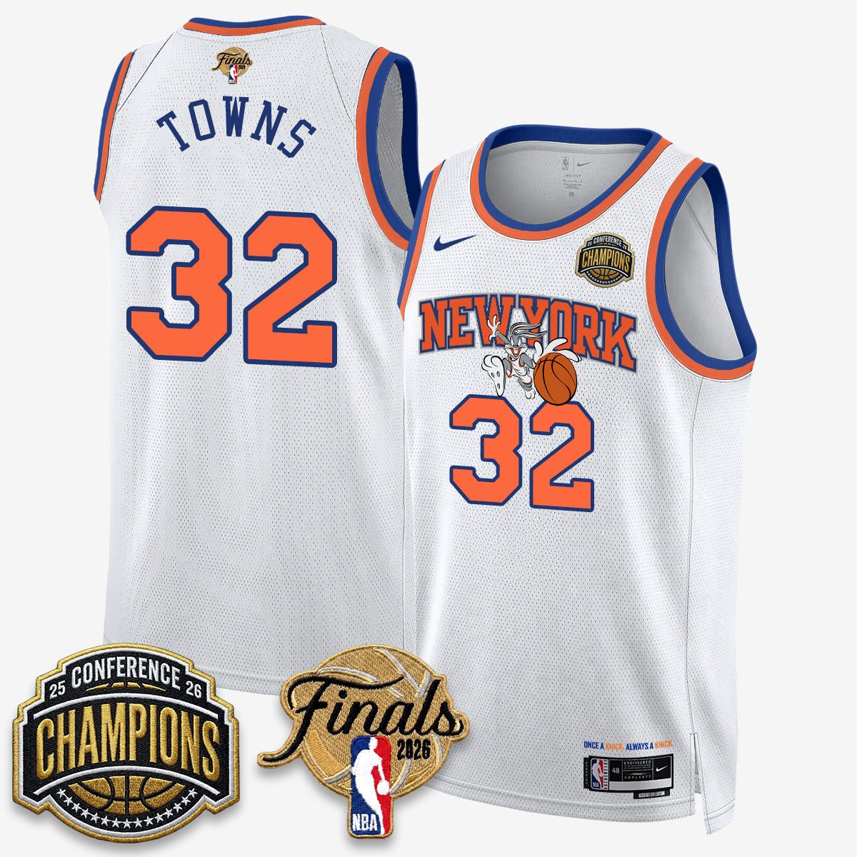 NYK 2026 NBA Eastern Conference Champions x Looney Tunes Vapor Jersey V2- Stitched-DTD