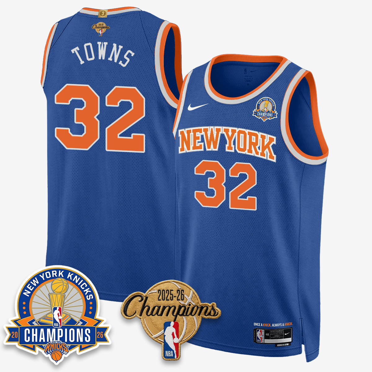 NYK 2026 Basketball Champions Special Edition Vapor Jersey V2- Stitched-DTD