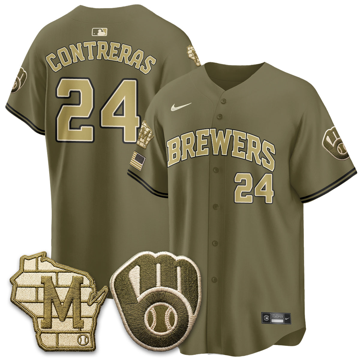 MIL New Era Olive 2026 Armed Forces Day Jersey - All Stitched-DTD