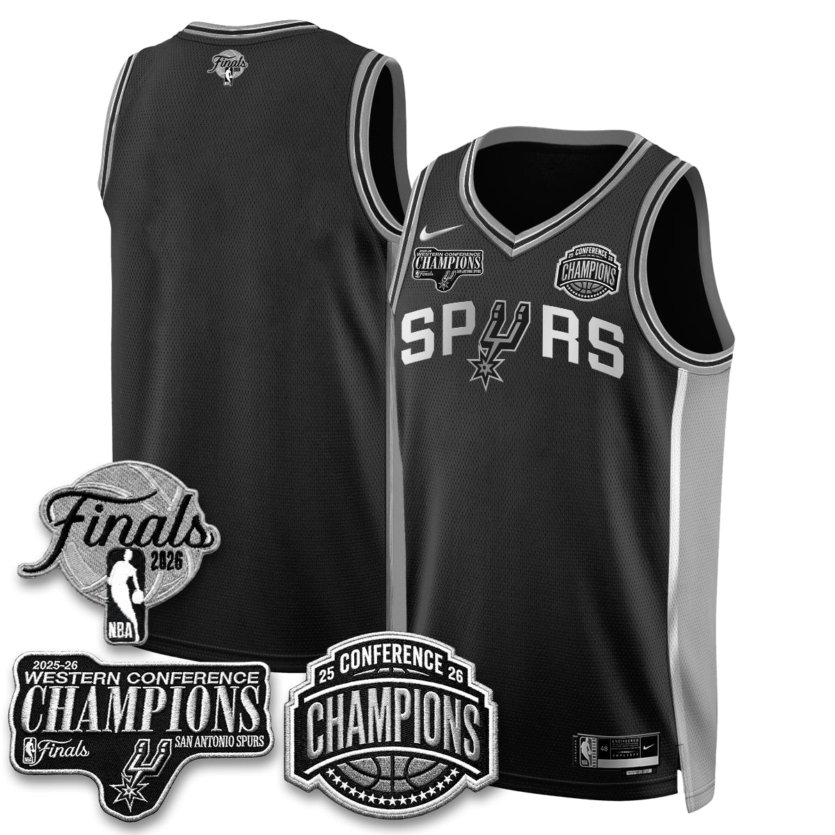 SAS 2026 NBA Western Conference Champions Vapor Special Edition Jersey - Stitched-DTD
