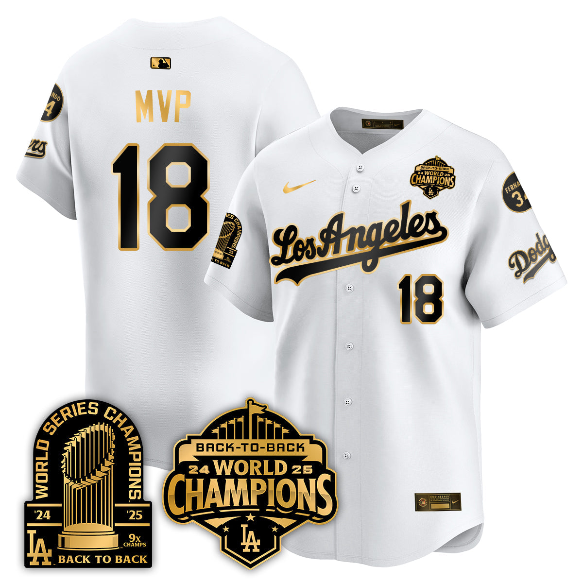 LAD Alternate  Vapor Limited Jersey - 9x Champs - All Stitched-DTD