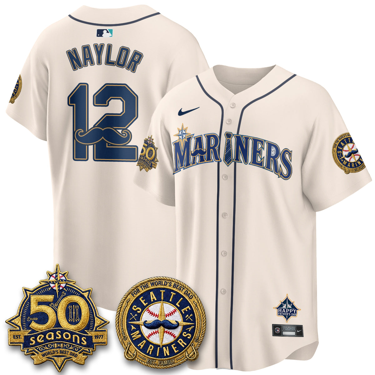 SEA Happy Father's Day Vapor Jersey - Stitched-DTD