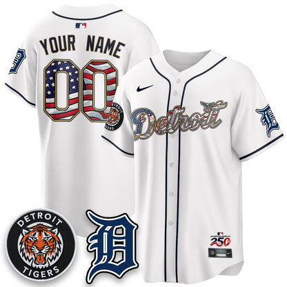 DET 2026 Independence Day USA Vapor Limited Custom Jersey - Stitched-DTD