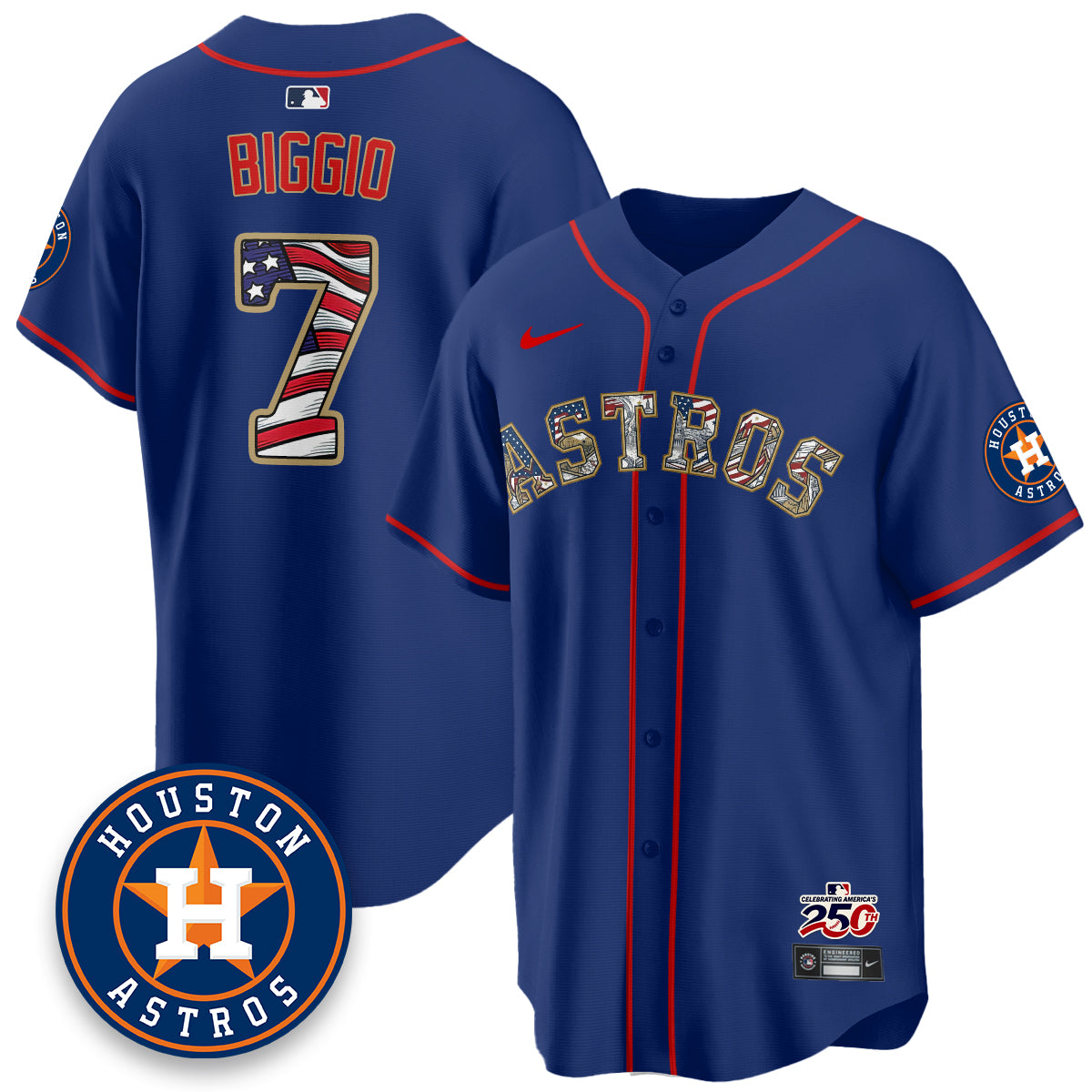 HOU 2026 Independence Day USA Vapor Limited Jersey - Stitched-DTD