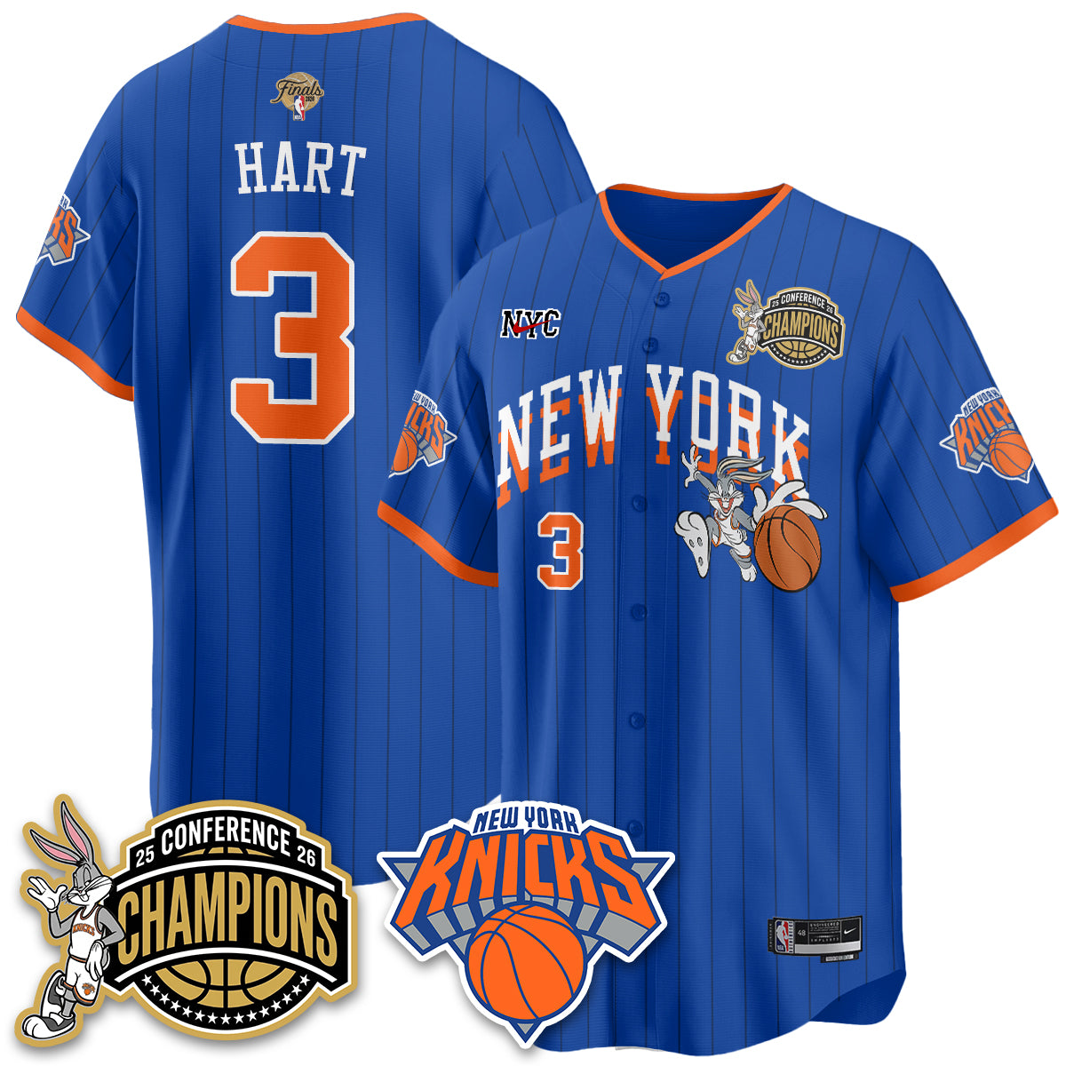NYK 2026 NBA Finals x Bunny Vapor Jersey V2- Stitched-DTD