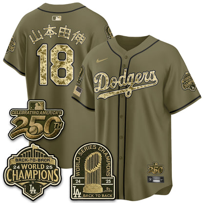 LAD Military Appreciation Game Day Jersey V2 - Stitched-DTD