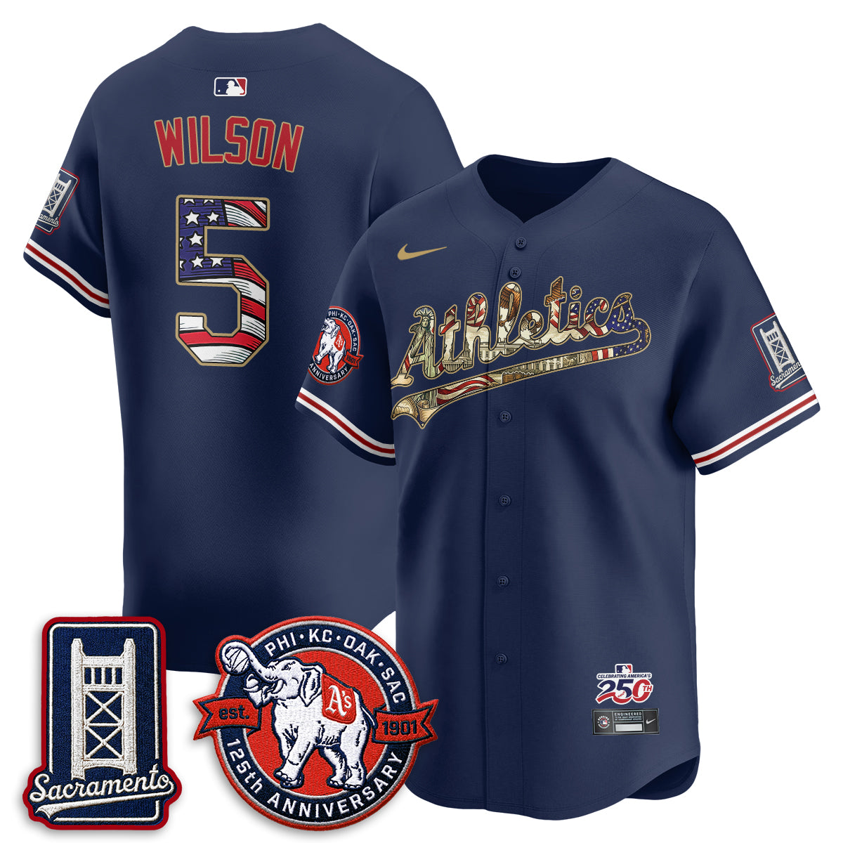 OAK  2026 Independence Day USA Vapor Jersey - Stitched-DTD