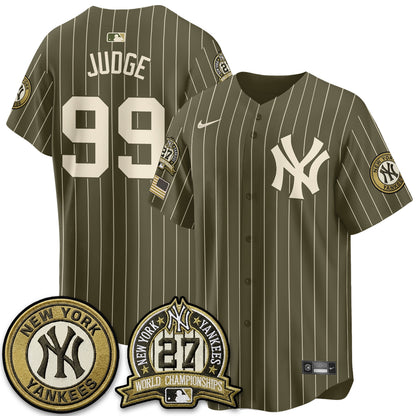 NYY New Era Olive 2026 Armed Forces Day Jersey -All Stitched-DTD