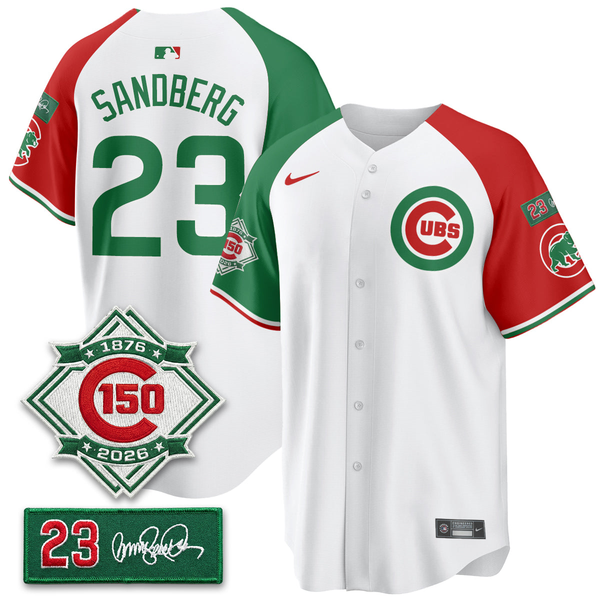 CHC Limited Mexico Jersey - 150th Anniversary + Ryne Sandberg Tribute Patch All Stitched-DTD