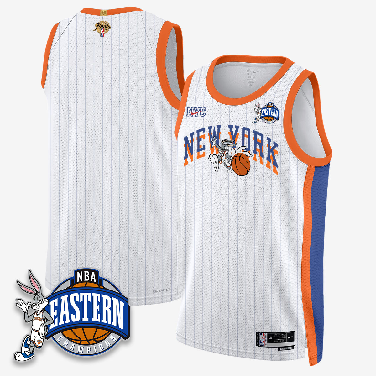 NYK 2026 NBA Finals x Bunny Vapor Jersey - Stitched-DTD
