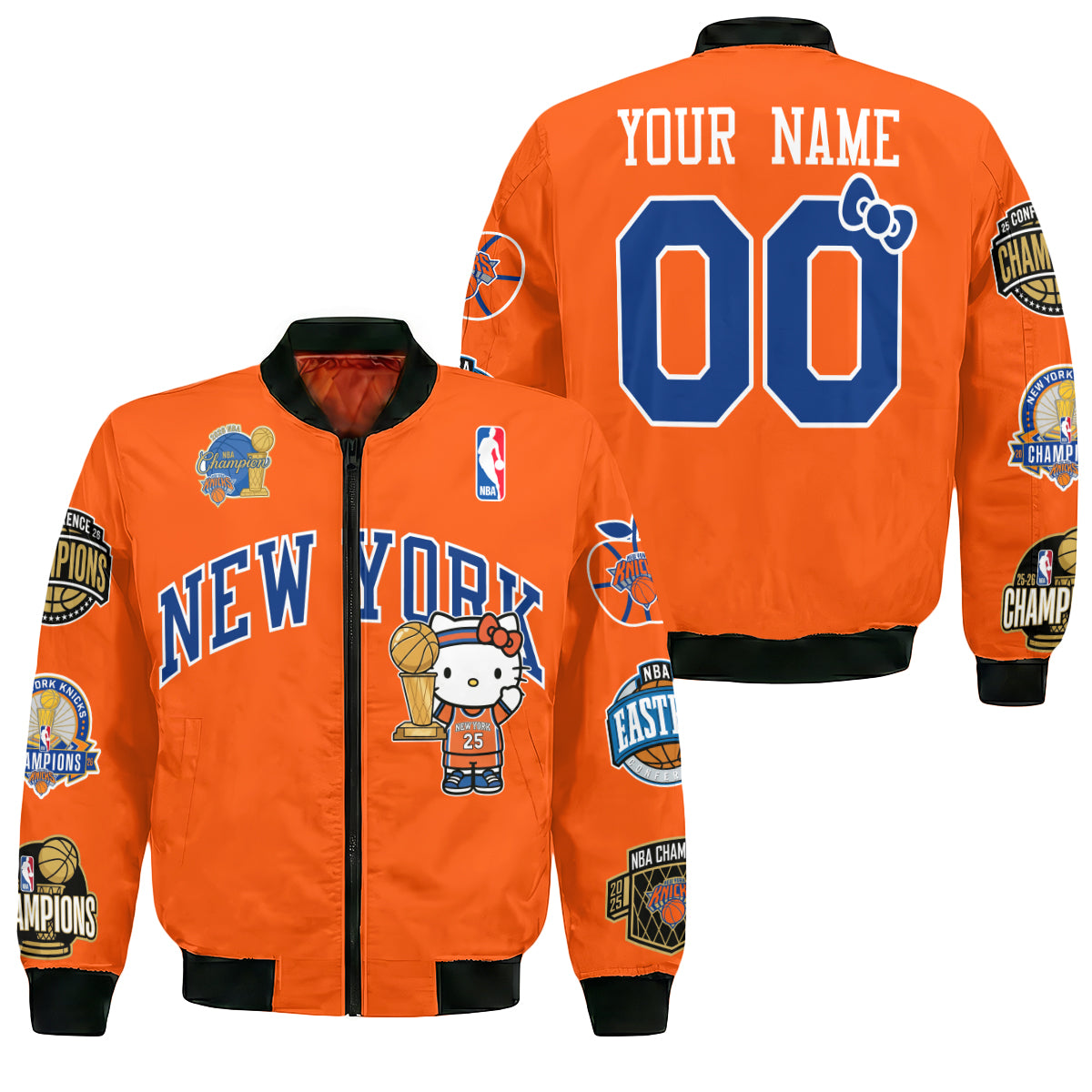 NYK 2026 NBA Finals Champions Limited Edition Custom Bomber Jacket V3- Printed-DTD