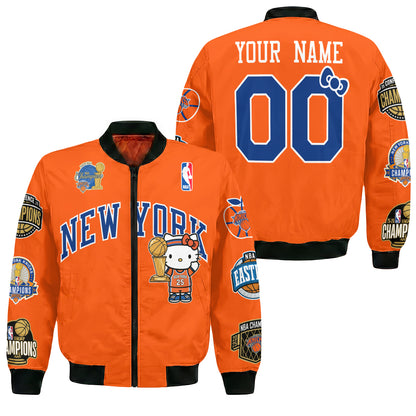 NYK 2026 NBA Finals Champions Limited Edition Custom Bomber Jacket V3- Printed-DTD