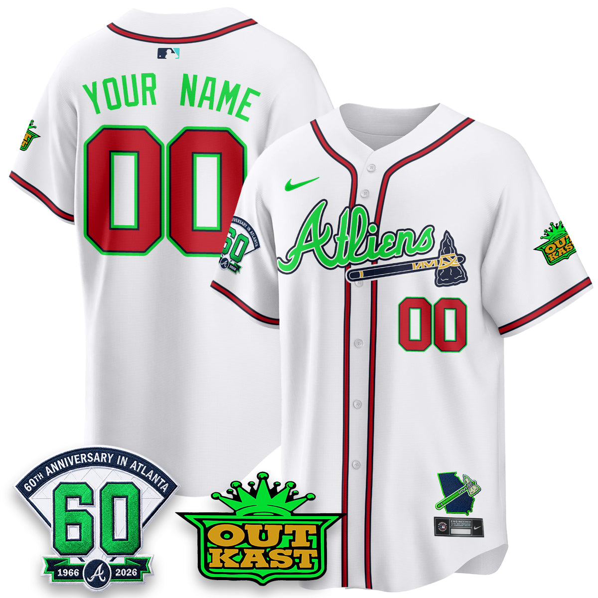 ATL x Atliens Cool Base Galaxy Version Custom Jersey - Stitched-DTD