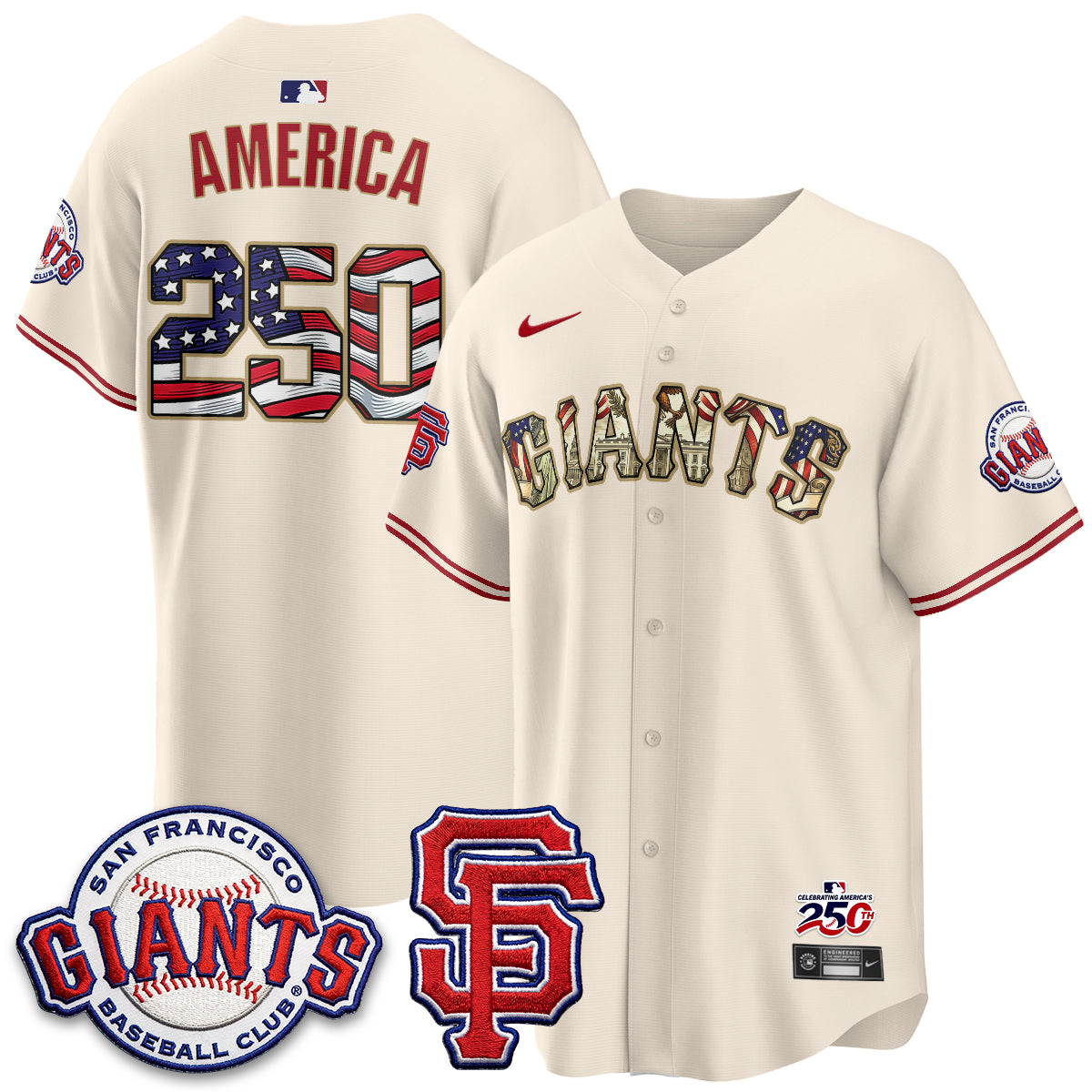 San Francisco Giants2026 Independence Day USA Jersey - All Stitched-DTD