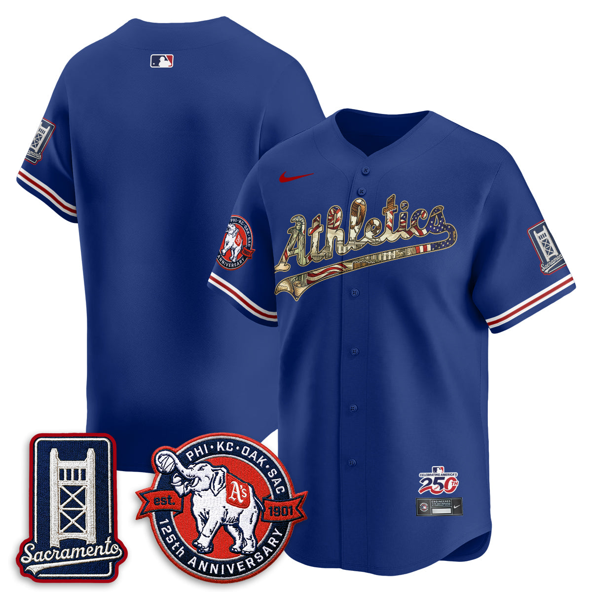 OAK  2026 Independence Day USA Vapor Jersey - Stitched-DTD