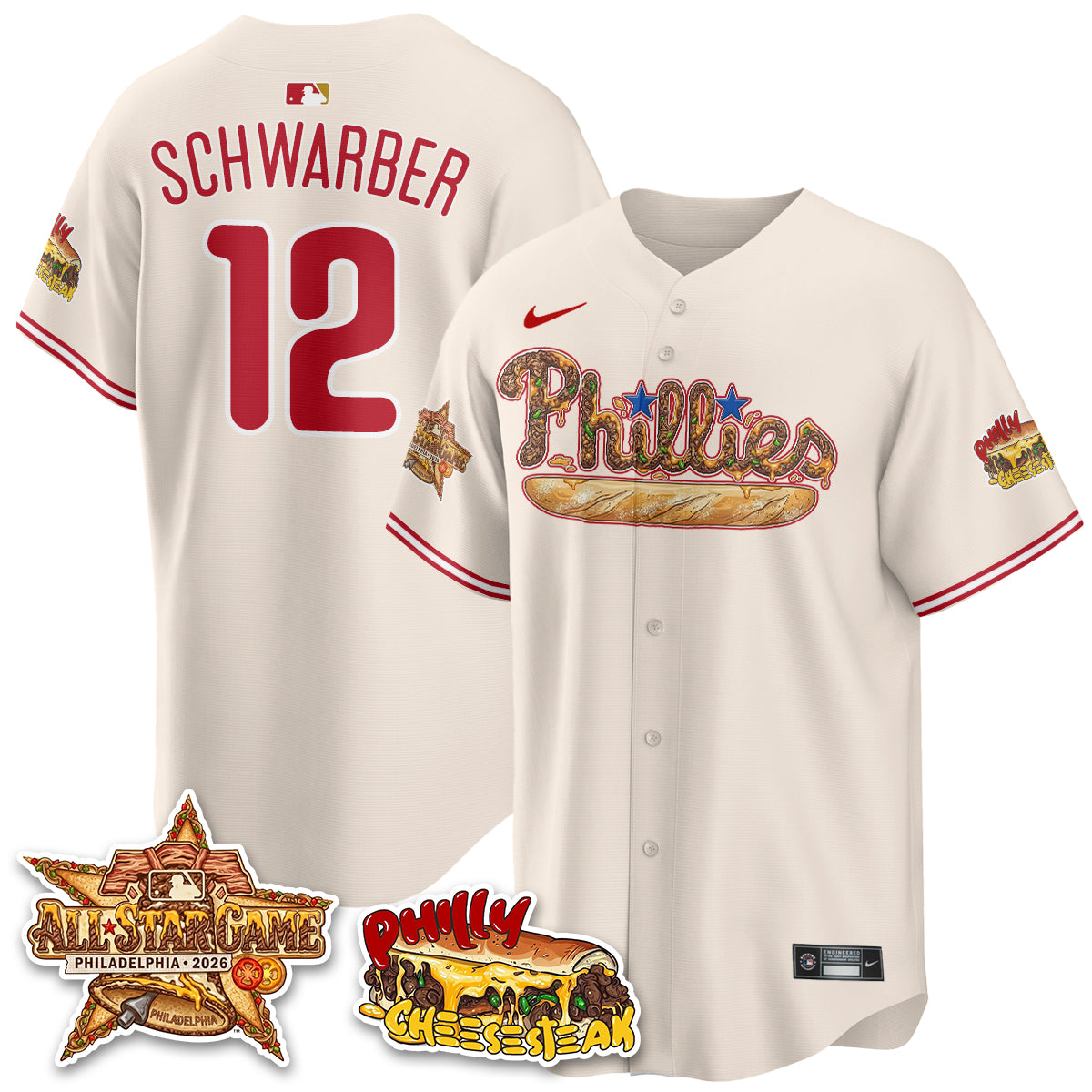 Philadelphia Phillies Cheesesteak Edition Vapor Limited Jersey - Stitched-DTD
