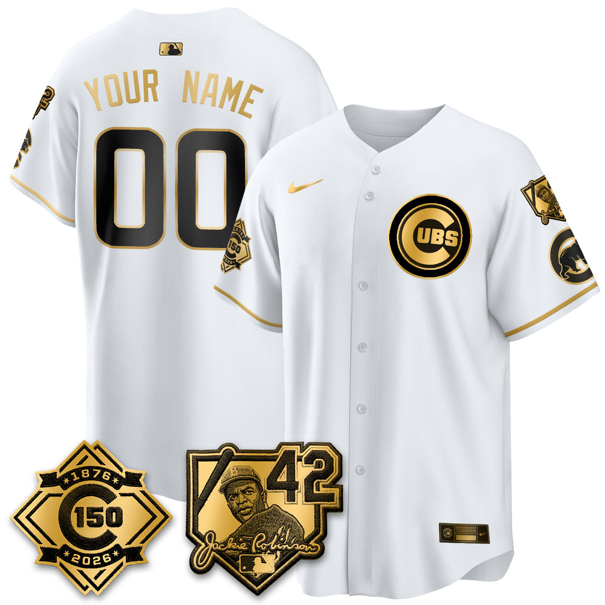 CHC 150th Anniversary & Jackie Robinson Day Patch Vapor Premier Limited Custom Jersey - All Stitched-DTD