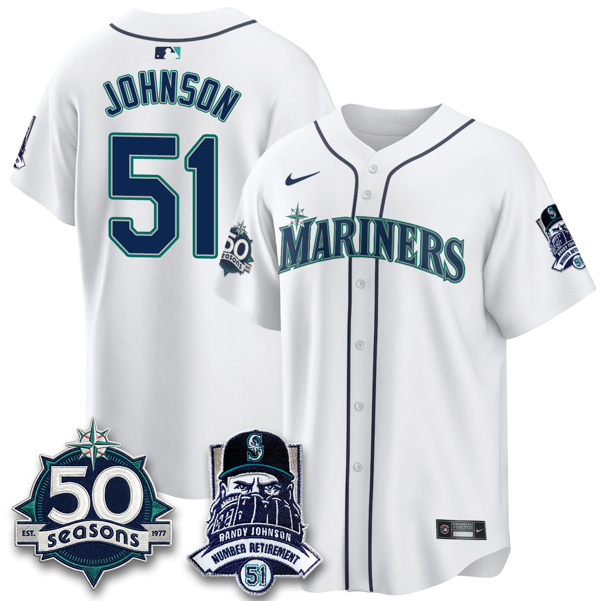 SEA Randy Johnson Vapor Limited Jersey V2- All Stitched-DTD