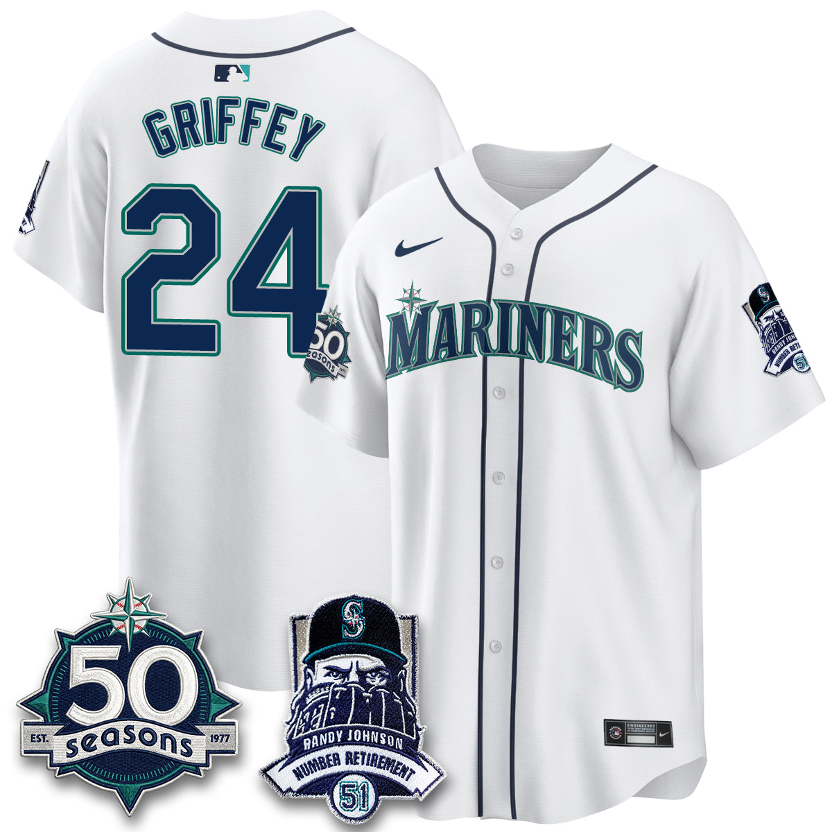 SEA Randy Johnson Vapor Limited Jersey V2- All Stitched-DTD