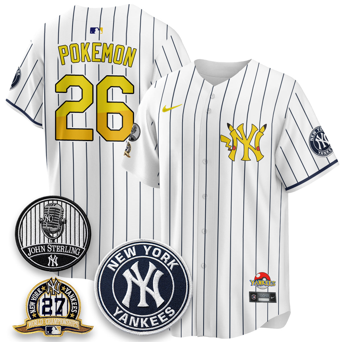 NYY x PKM Cartoon Limited Jersey -  Stitched-DTD