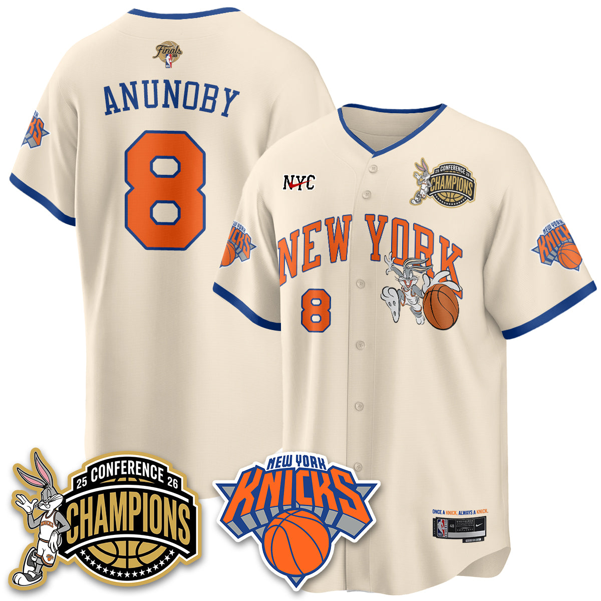 NYK 2026 NBA Finals x Bunny Vapor Jersey V2- Stitched-DTD