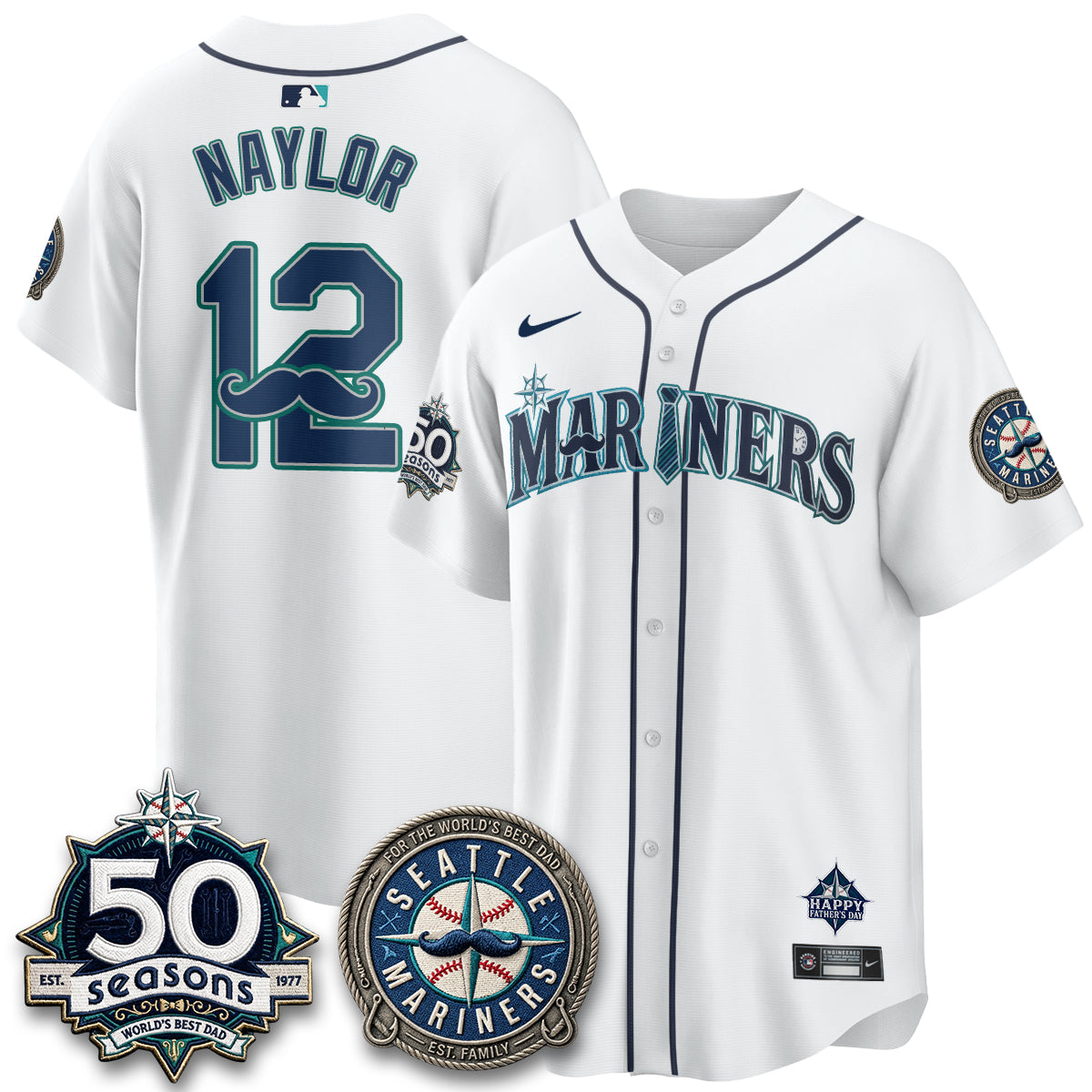 SEA Happy Father's Day Vapor Jersey - Stitched-DTD
