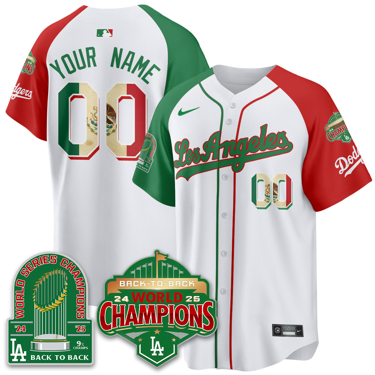 CUSTOM LAD Mexico Vapor Limited Jersey - 9x & B2B Champs - All Stitched-DTD