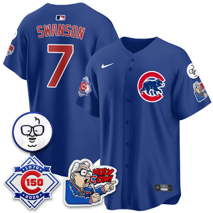 CHC 150th Anniversary Harry Caray Holy Cow Vapor Premier Limited Jersey - All Stitched V2-DTD
