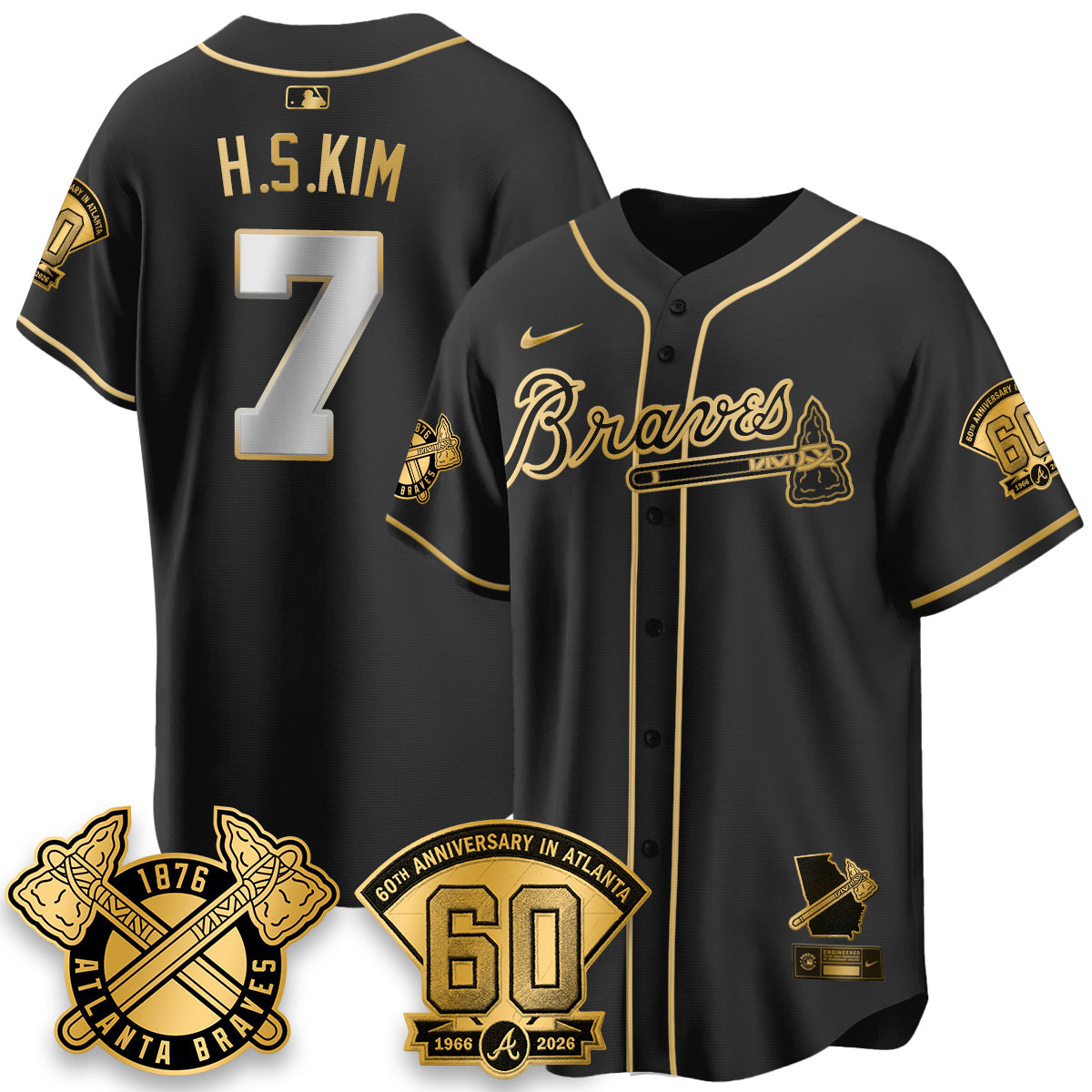 ATL 60th Anniversary Special Edition Vapor Limited Jersey - All Stitched-DTD