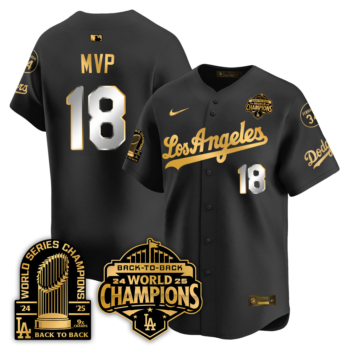 LAD Alternate  Vapor Limited Jersey - 9x Champs - All Stitched-DTD