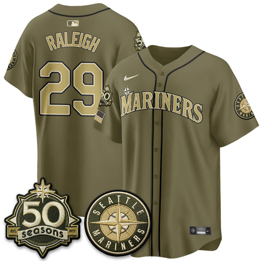 SEA New Era Olive 2026 Armed Forces Day Jersey - All Stitched-DTD
