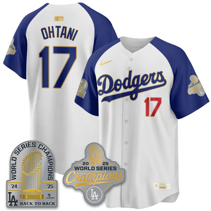 LAD Gold Collection Stadium Vapor Limited Jersey - 9x Champs - All Stitched-DTD