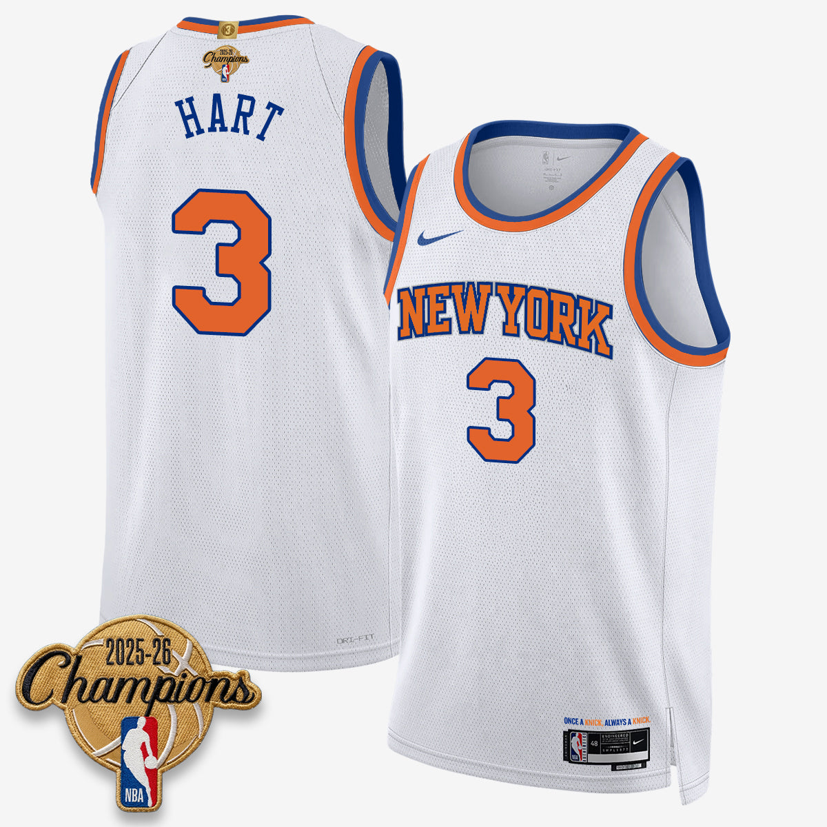 NYK 2026 Basketball Champions Vapor Jersey V2- Stitched-DTD
