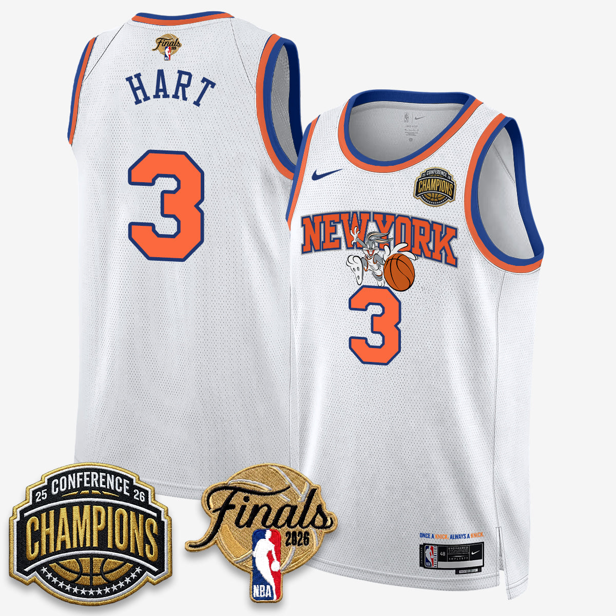 NYK 2026 NBA Eastern Conference Champions x Looney Tunes Vapor Jersey V2- Stitched-DTD