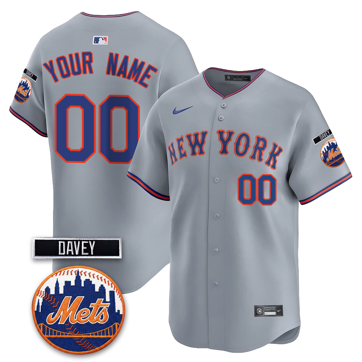 NYM 2026 Davey Johnson Memorial Vapor Custom Limited Jersey - All Stitched-DTD