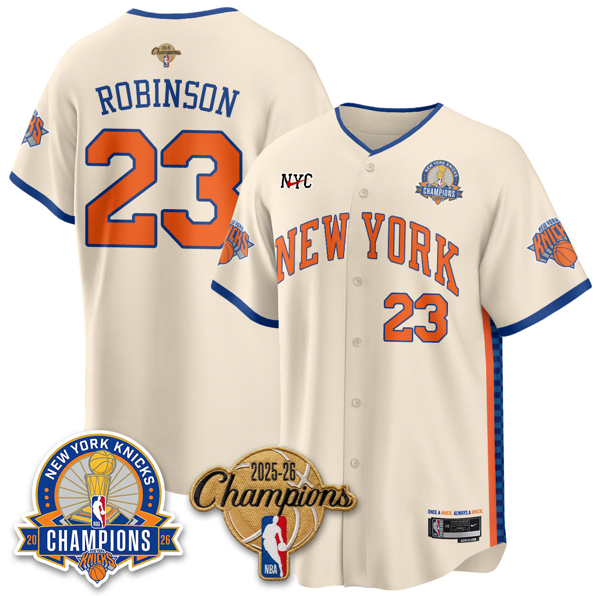 NYK 2026 NBA Champions Special Edition Vapor Jersey V2- Stitched-DTD