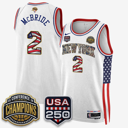 NYK 2026 NBA Eastern Conference Champions x Fourth of July Vapor Jersey - Stitched-DTD