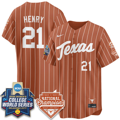 TEX Softball 2026 World Series (WCWS) Vapor Premier Limited Jersey - B2B Champs - All Stitched-DTD