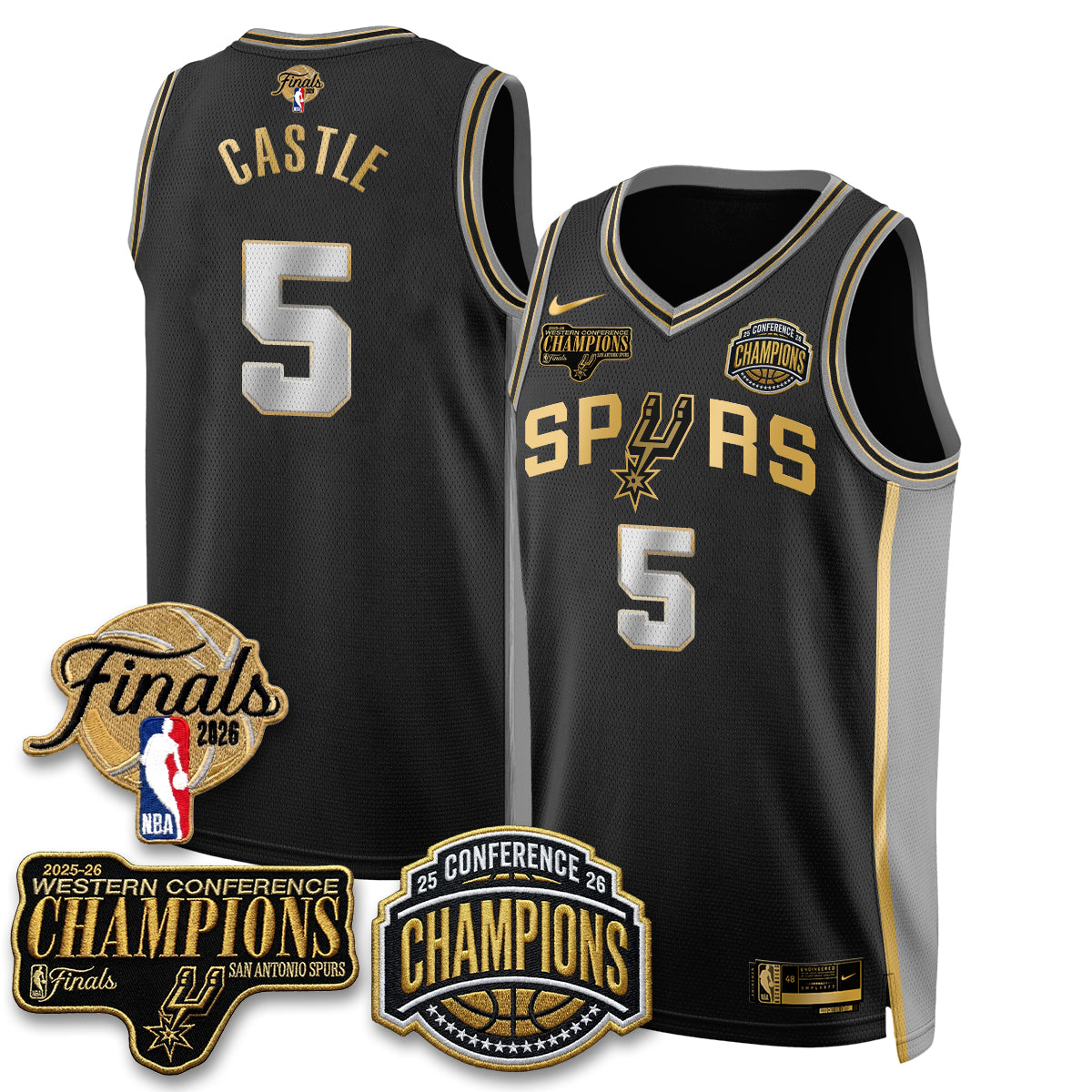 SAS 2026 NBA Western Conference Champions Vapor Special Edition Jersey - Stitched-DTD