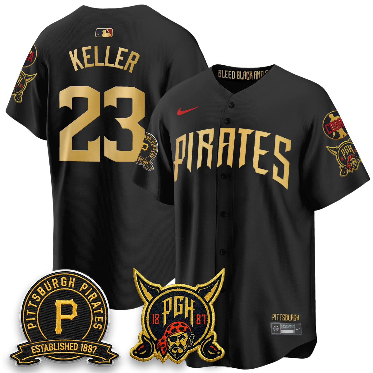 PIT 2026 City Connect Vapor Limited Jersey - Cobra & Est 1887 Patch - All Stitched-DTD