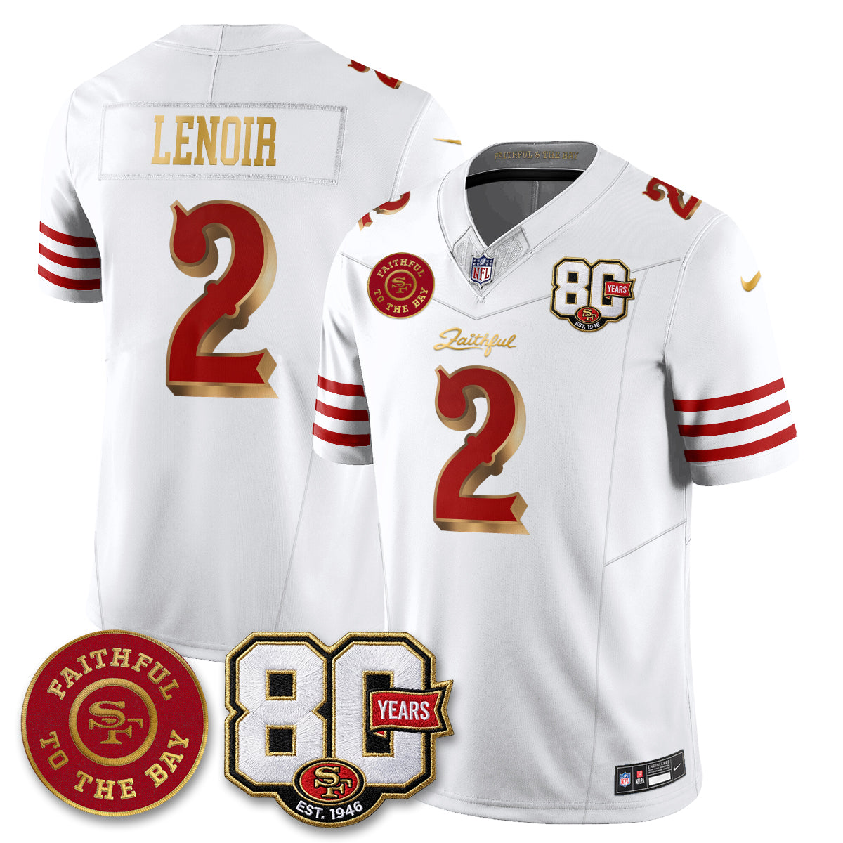 SF “Rivalries” Vapor Limited Jersey - Faithful To The Bay Patch - All Stitched-DTD