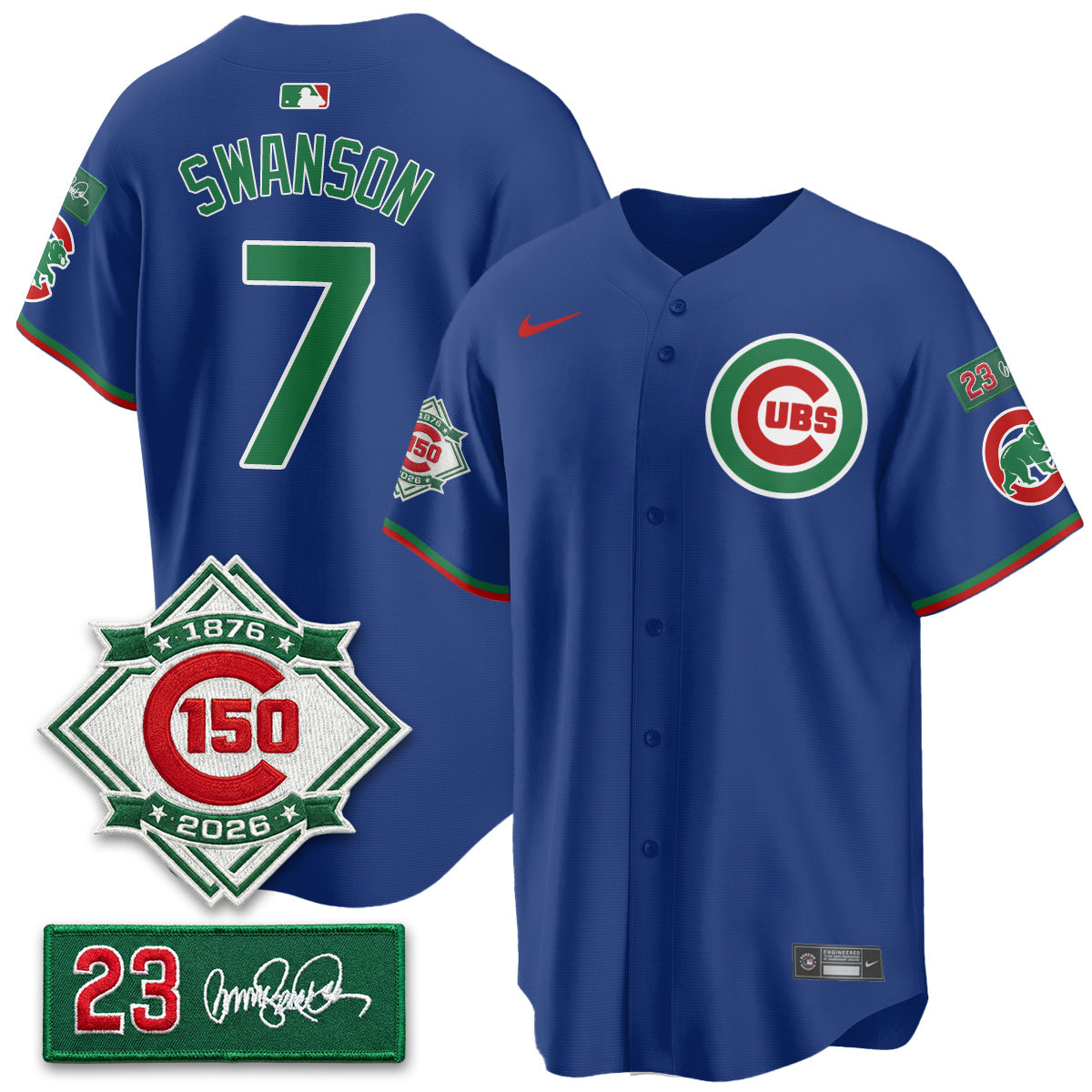 CHC Limited Mexico Jersey - 150th Anniversary + Ryne Sandberg Tribute Patch All Stitched-DTD