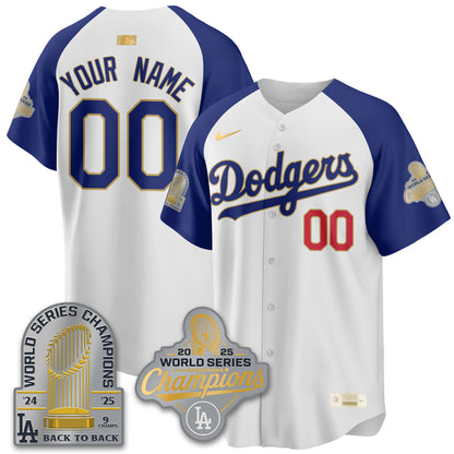 LAD Gold Collection Stadium Vapor Limited Custom Jersey - 9x Champs - All Stitched-DTD