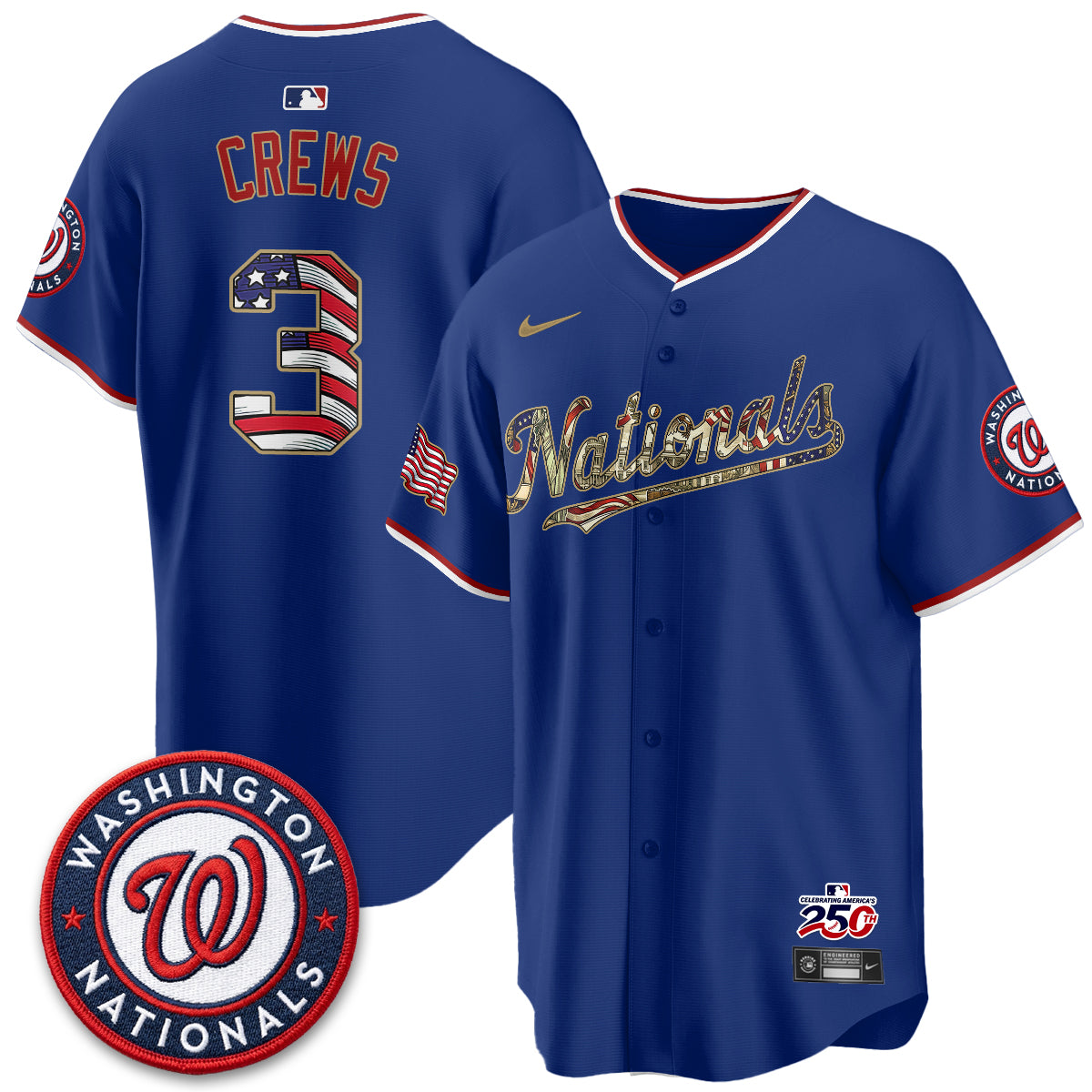 WSH 2026 Independence Day USA Vapor Jersey - Stitched-DTD