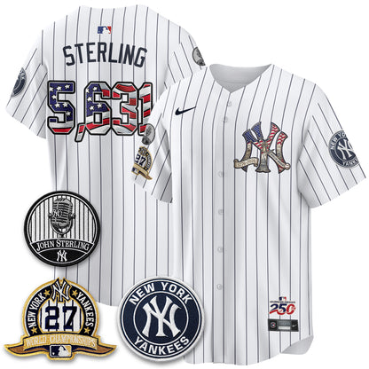 NYY Independence Day USA Vapor Limited Jersey - Stitched-DTD