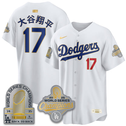 LAD Gold Collection Stadium Vapor Limited Jersey - 9x Champs - All Stitched-DTD