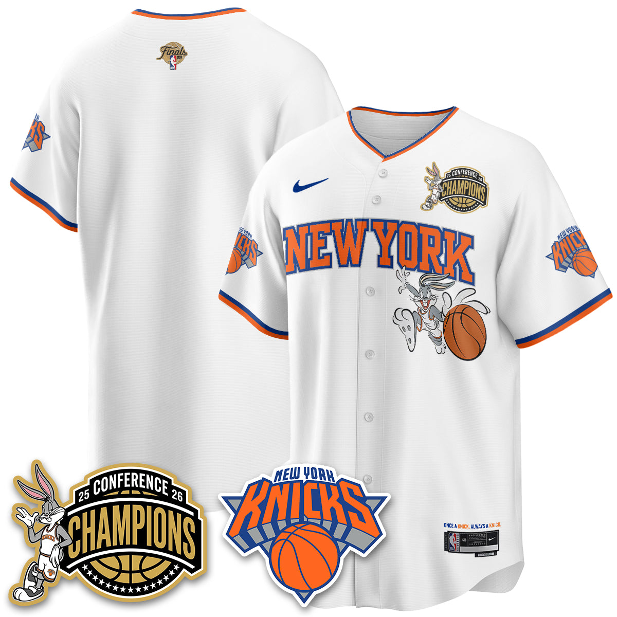 NYK 2026 NBA Finals x Bunny Vapor Jersey V2- Stitched-DTD