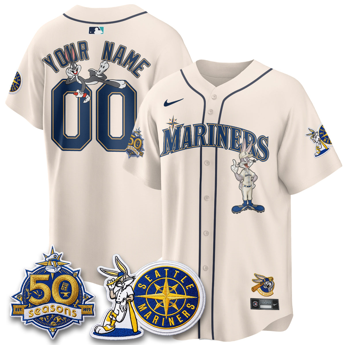 SEA x Bunny Vapor Premier Limited Custom Jersey - Stitched-DTD